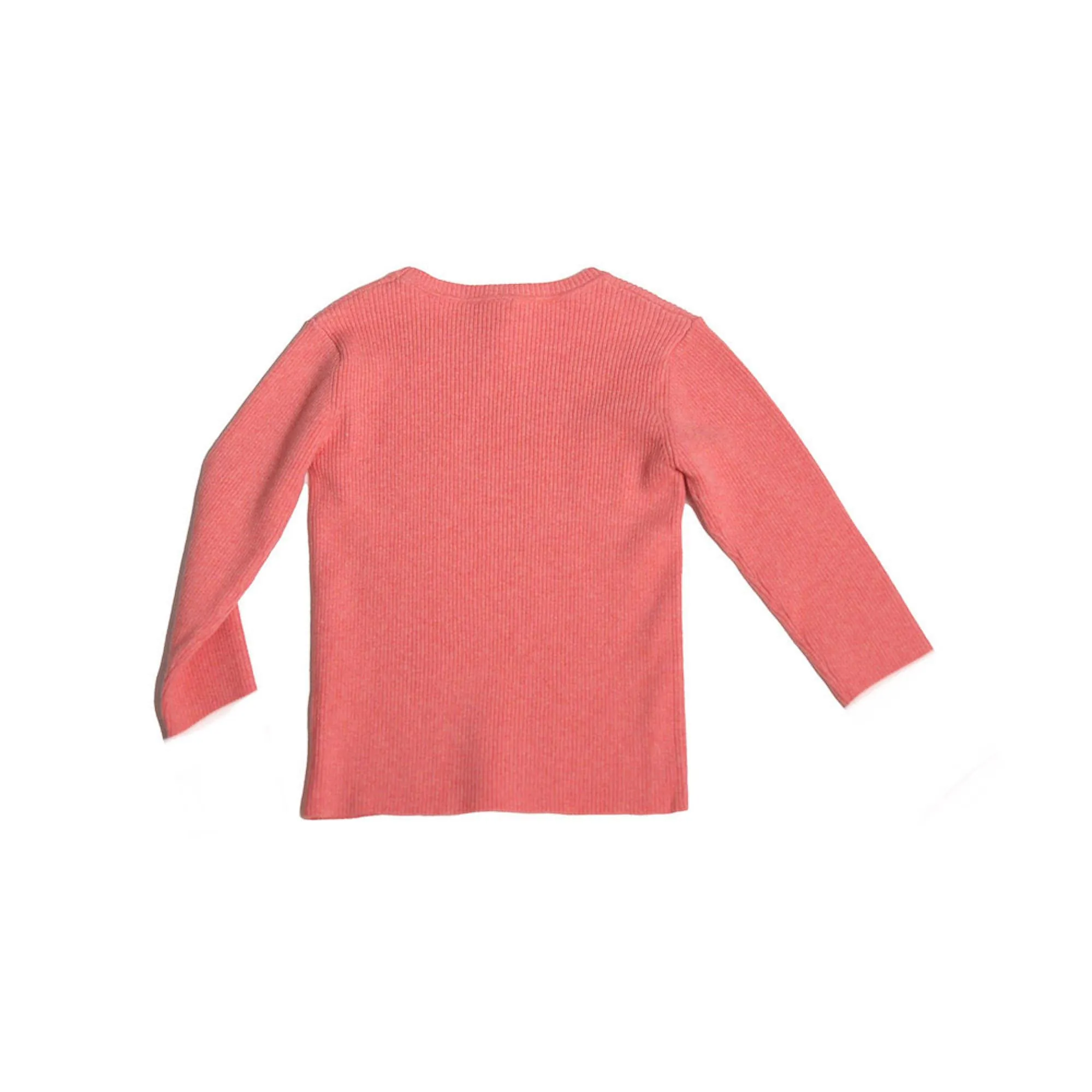 3/4 SLEEVE RIBBED CREW NECK