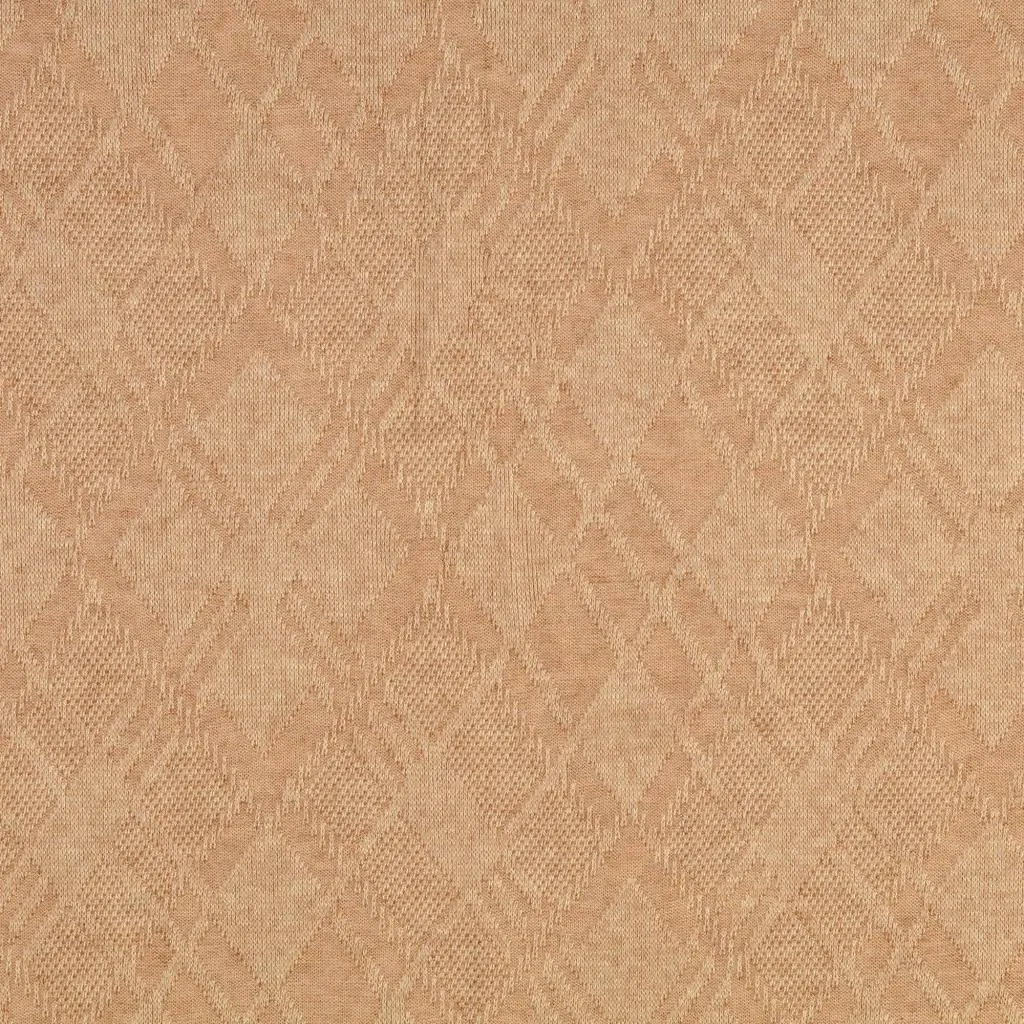 Diamond Jacquard Viscose Blend Knit Fabric in Soft Beige