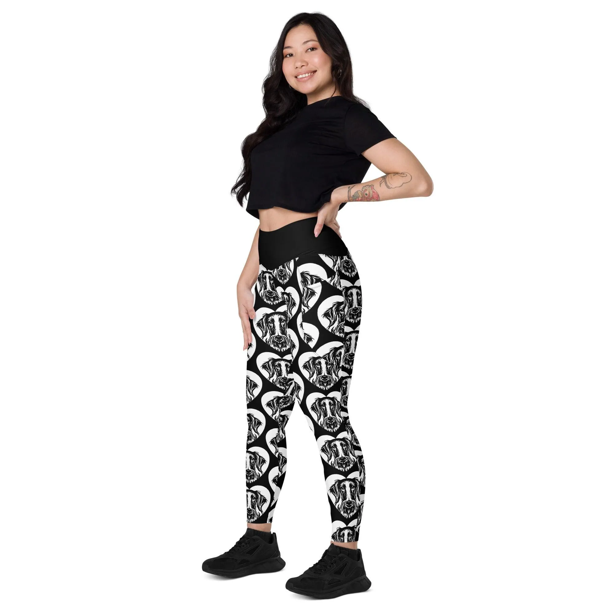 DOG BREED LEGGINGS with pockets - SCOTTISH DEERHOUND - HERTTAHOUND