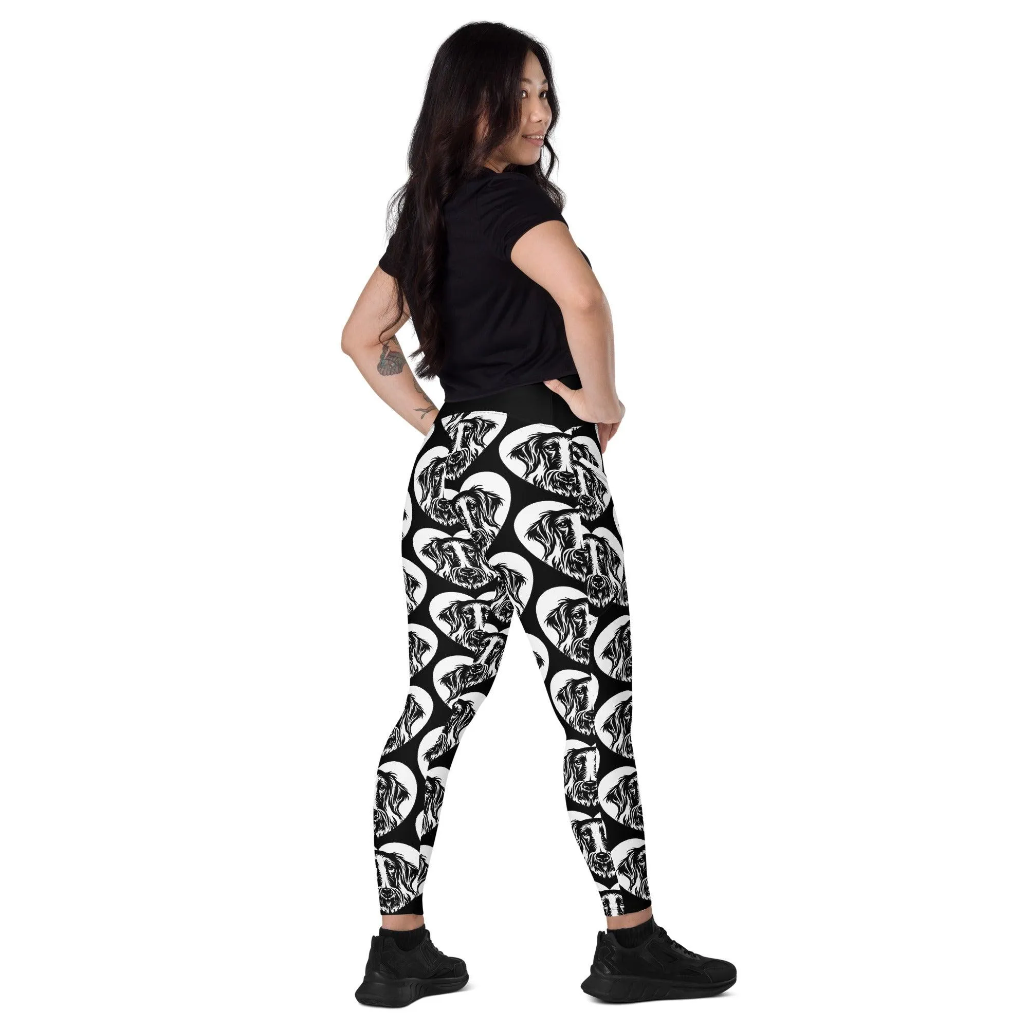 DOG BREED LEGGINGS with pockets - SCOTTISH DEERHOUND - HERTTAHOUND