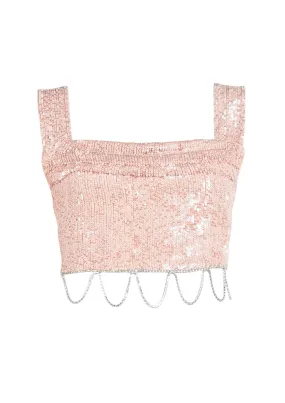 Eva Sequin Crop Top