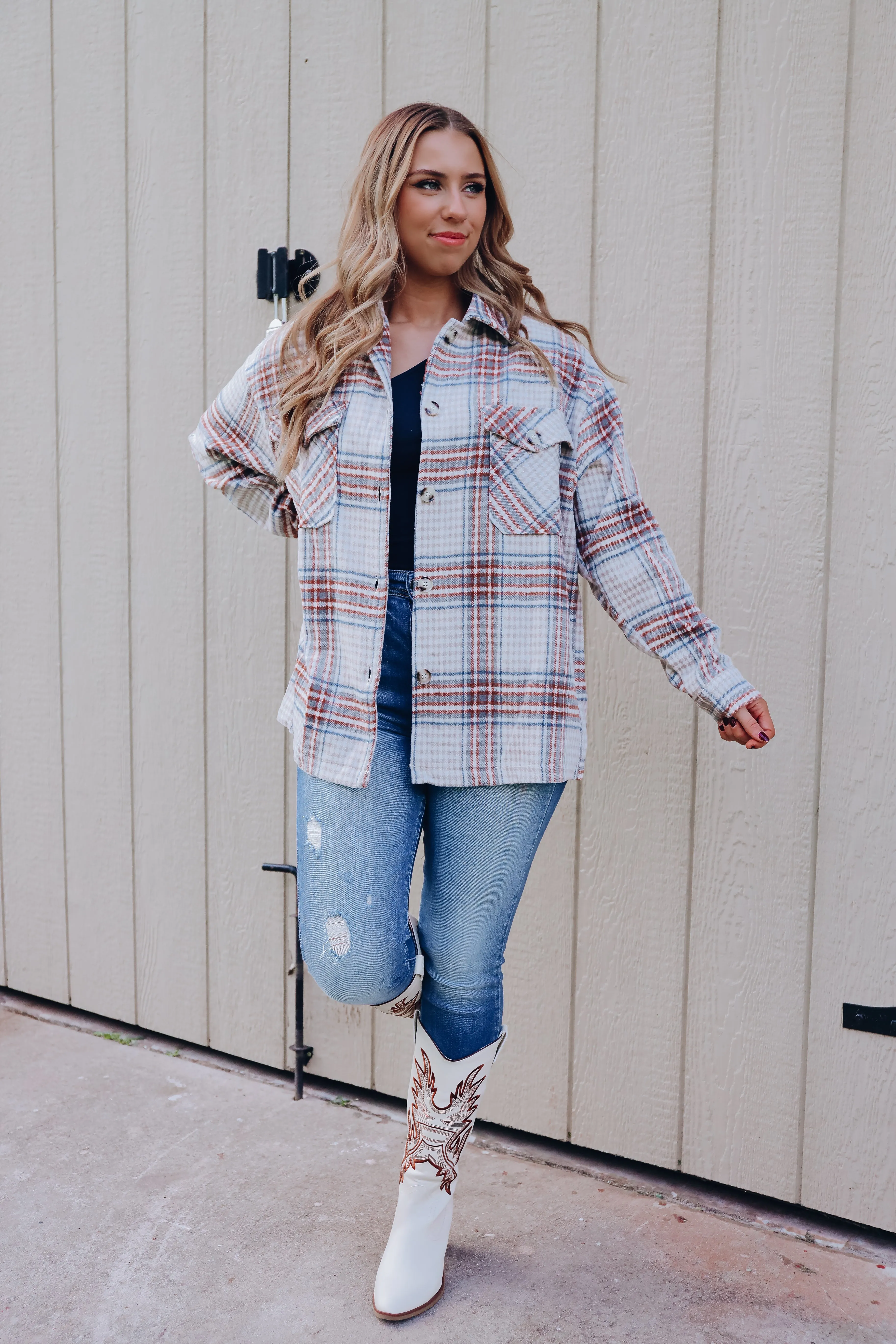 Fireside Oversized Plaid Flannel - Brown