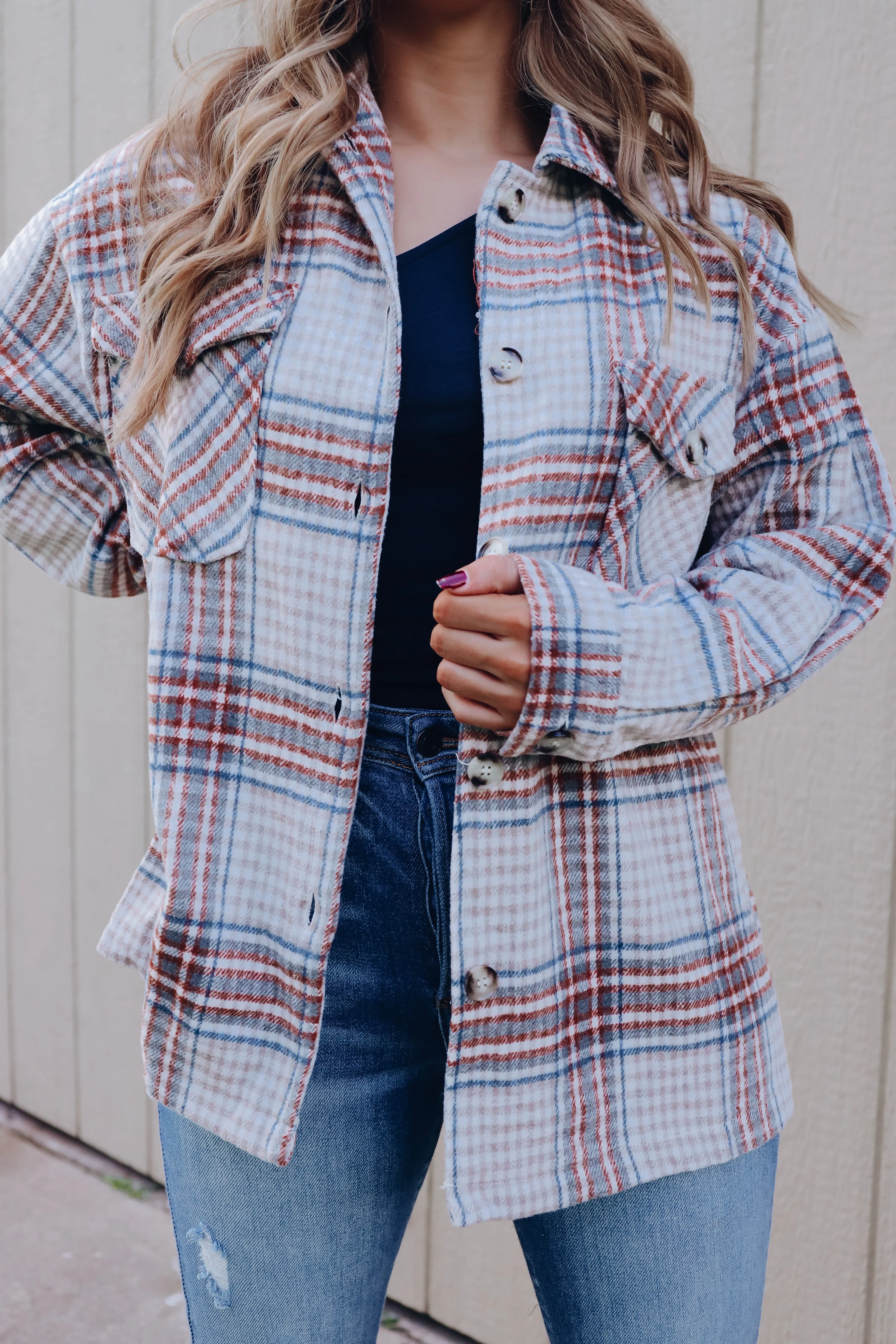 Fireside Oversized Plaid Flannel - Brown