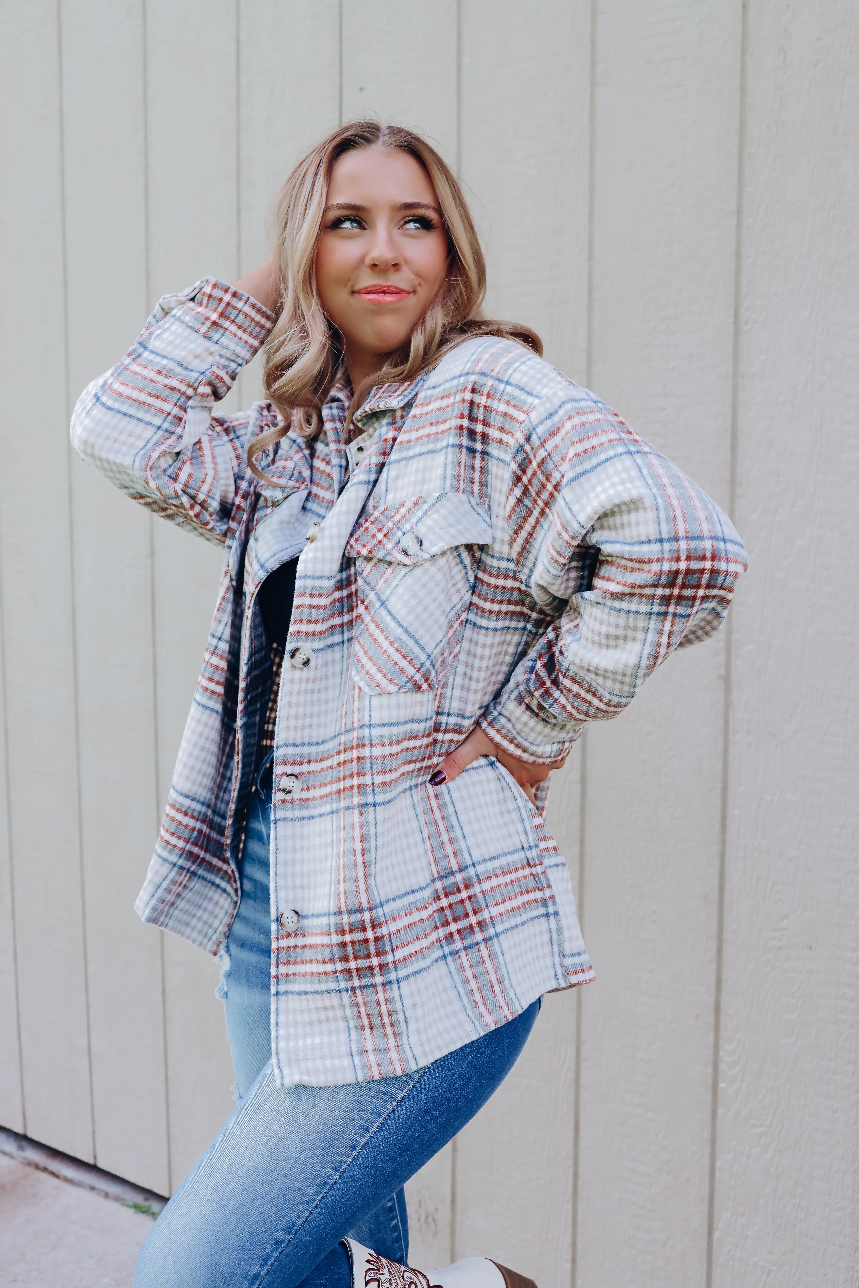 Fireside Oversized Plaid Flannel - Brown