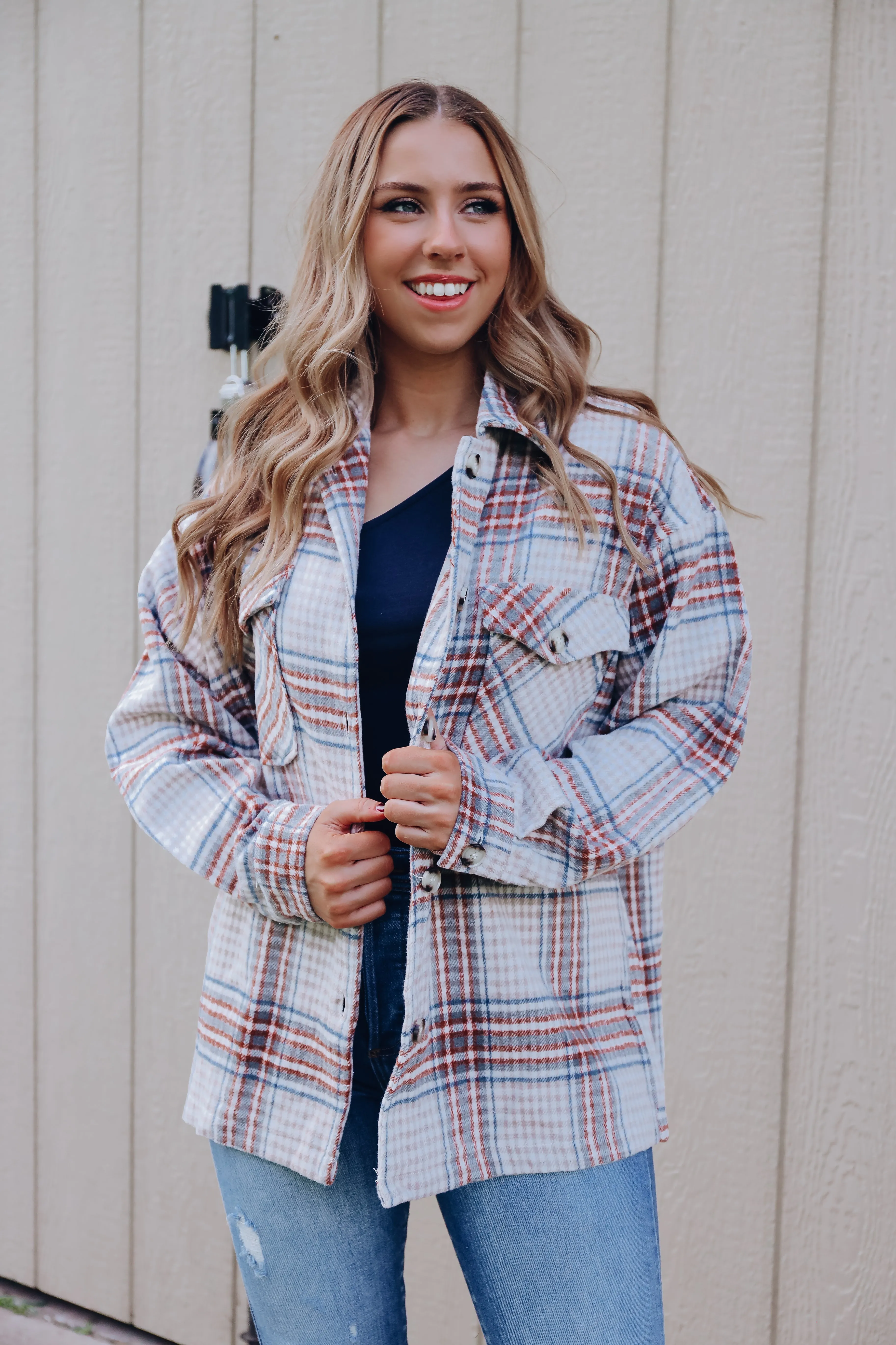 Fireside Oversized Plaid Flannel - Brown