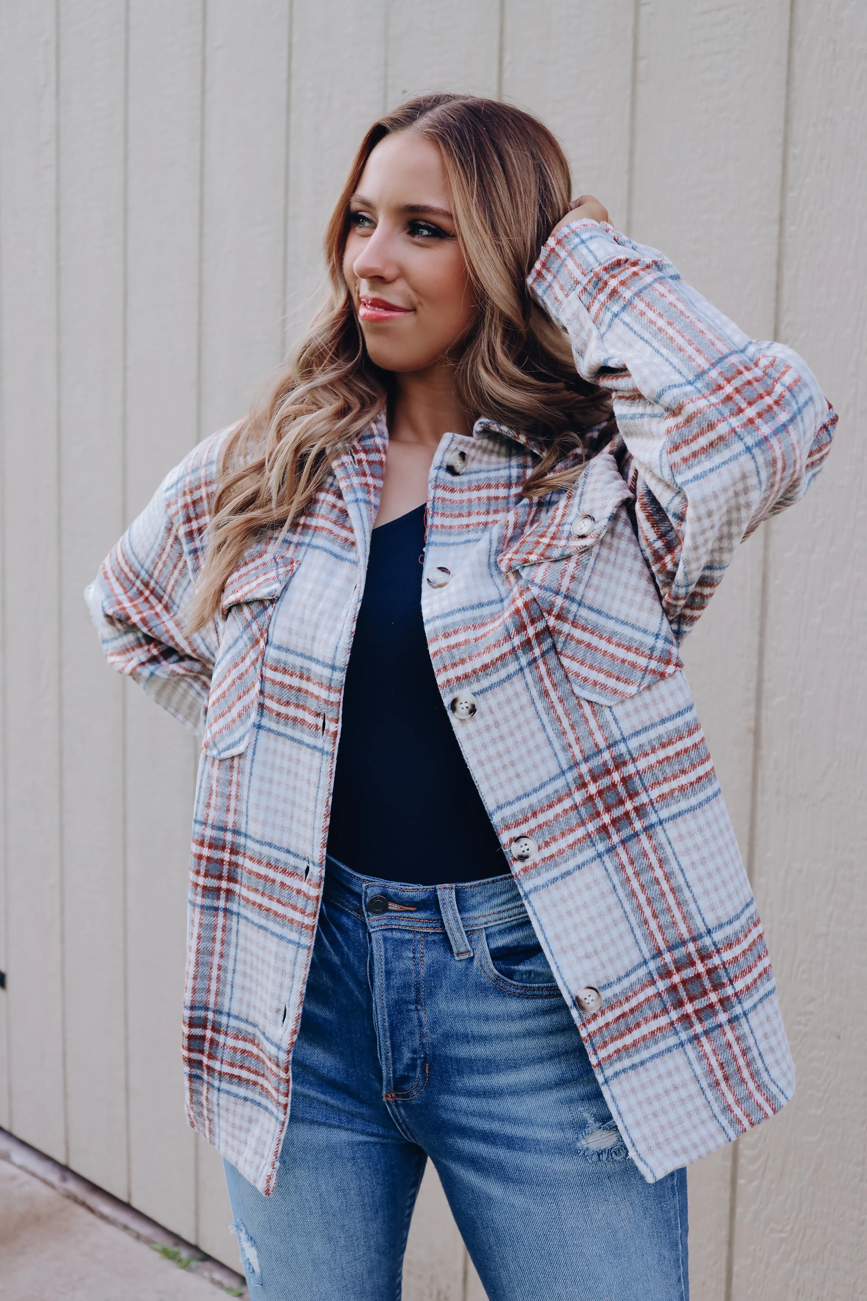 Fireside Oversized Plaid Flannel - Brown