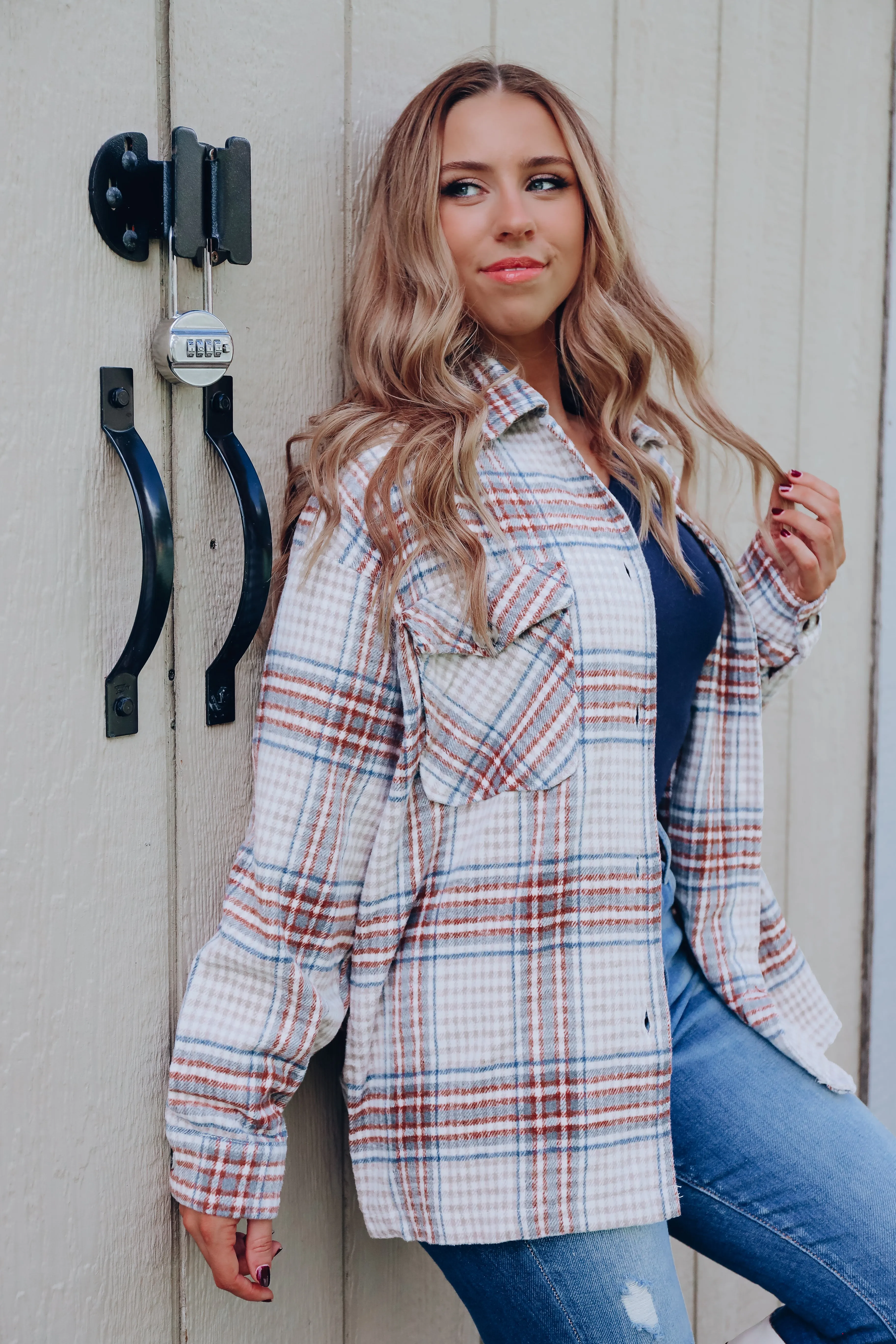 Fireside Oversized Plaid Flannel - Brown