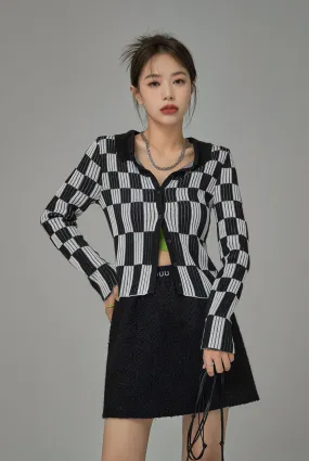 Genius Sense Of Style Checkered Cardigan