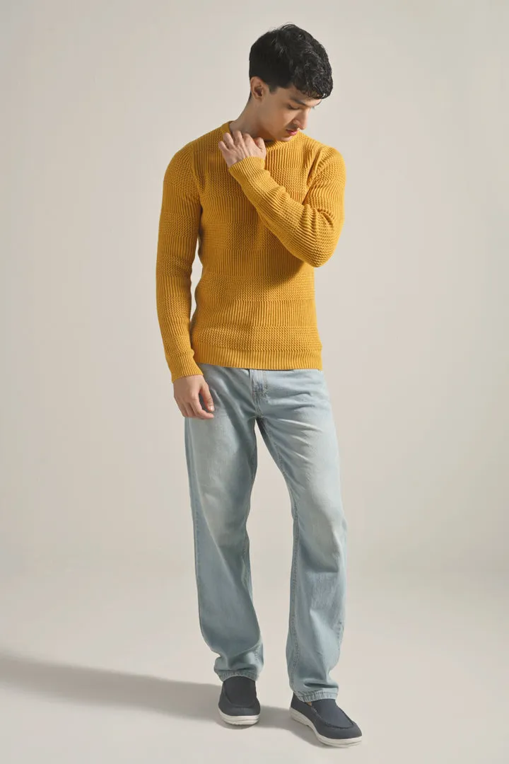 Knitted Sweater - Mustard