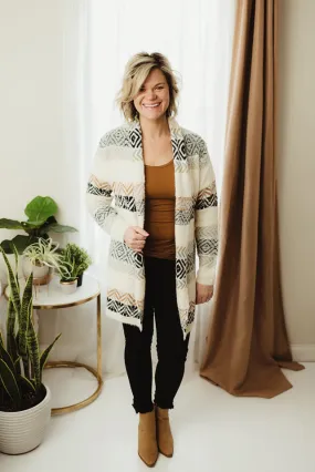 Patterned Textured Cardi