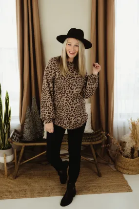 Puff Sleeve Animal Print