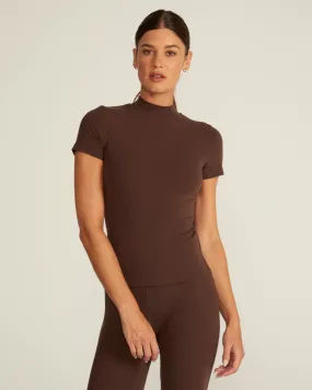 Rib Mockneck Short Sleeve