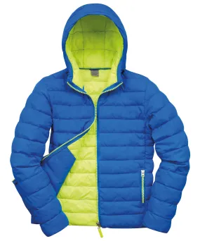 Urban snow bird hooded jacket | Ocean Blue/Lime