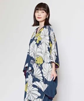 WATARI - Cotton Rose Print Reversible Kimono