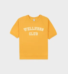 Wellness Club Short Sleeve Crewneck - Gold/White