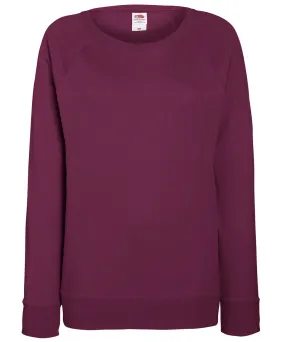 Womens lightweight raglan sweatshirt | Burgundy